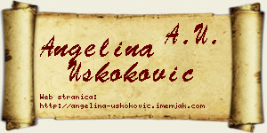 Angelina Uskoković vizit kartica